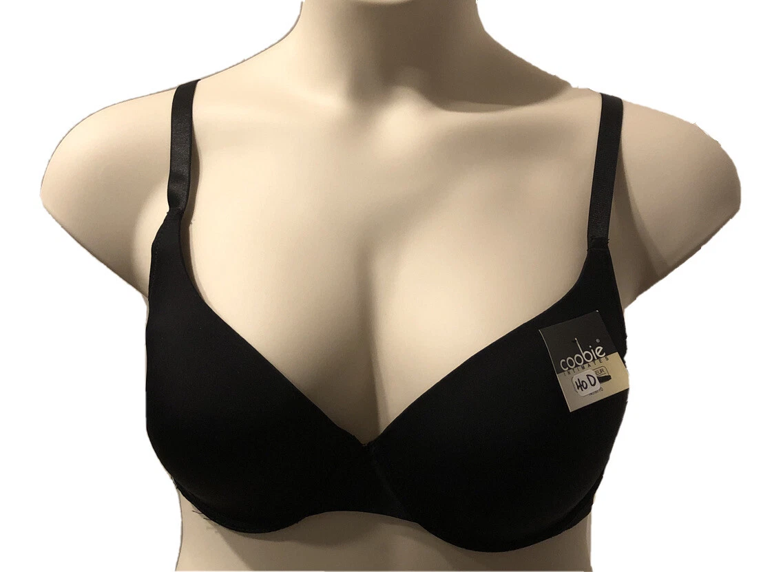 Coobie Black Soft Smooth Cup Underwire Lightly padded Bra Sz 40D NWT