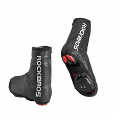 ROCKBROS Cycling Shoe Covers Winter Warm Windproof PU Protector Overshoes Black 
