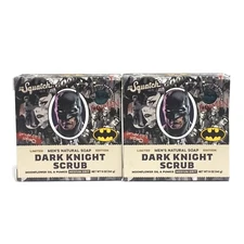 (2 PACK) Dr. Squatch Men's Natural Soap - Dark Knight Scrub, 5 oz