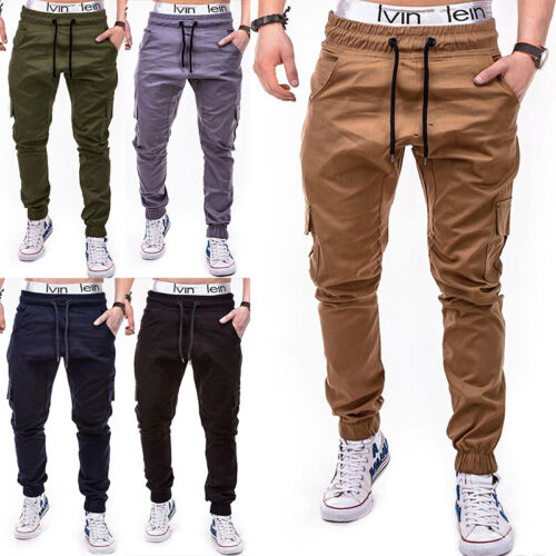 Men's Casual Joggers Pants Sweatpants Cargo Combat Loose Active Sports Trousers