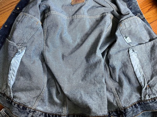 Vintage 1980s USA Levis Trucker Jean Jacket Mens XL 70507 0227 Acid Wash Denim - Picture 8 of 9