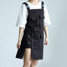 Unisex Canvas Apron Irregular Colorful for Painting Baking Chefs Cooking BBQ