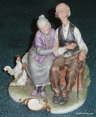 Giuseppe Cappe Statue Gruppo Vecchietti Figurine Capodimonte Old