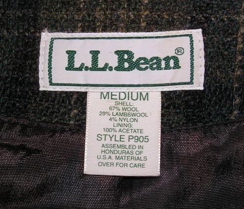 Vintage LL Bean Green Plaid Wool Button Front Vest - Men's Size Medium - Picture 3 of 8