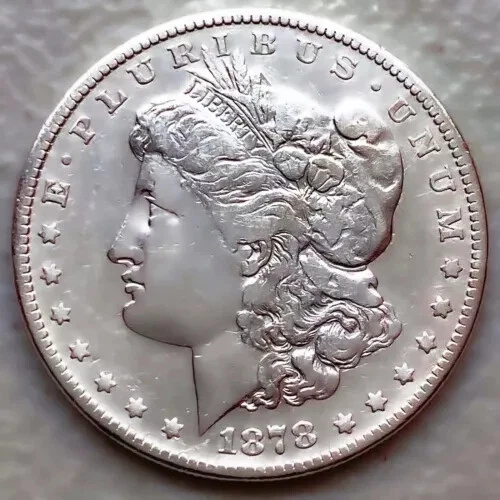 1878-S   FIRST DATE  AU MORGAN SILVER DOLLAR 90% SILVER $1 US COIN -NICE!  #AP1