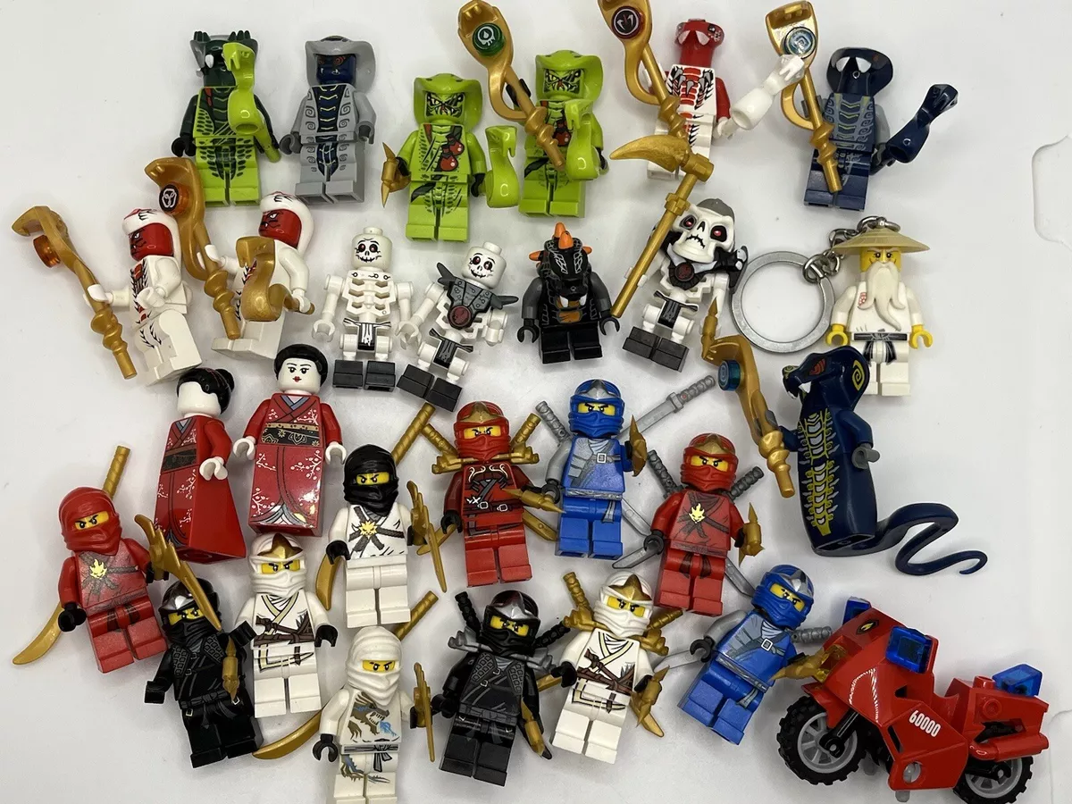 Lego Ninjago Minifigure Lot! Accessories Included! 27 Ninjas and Villains!