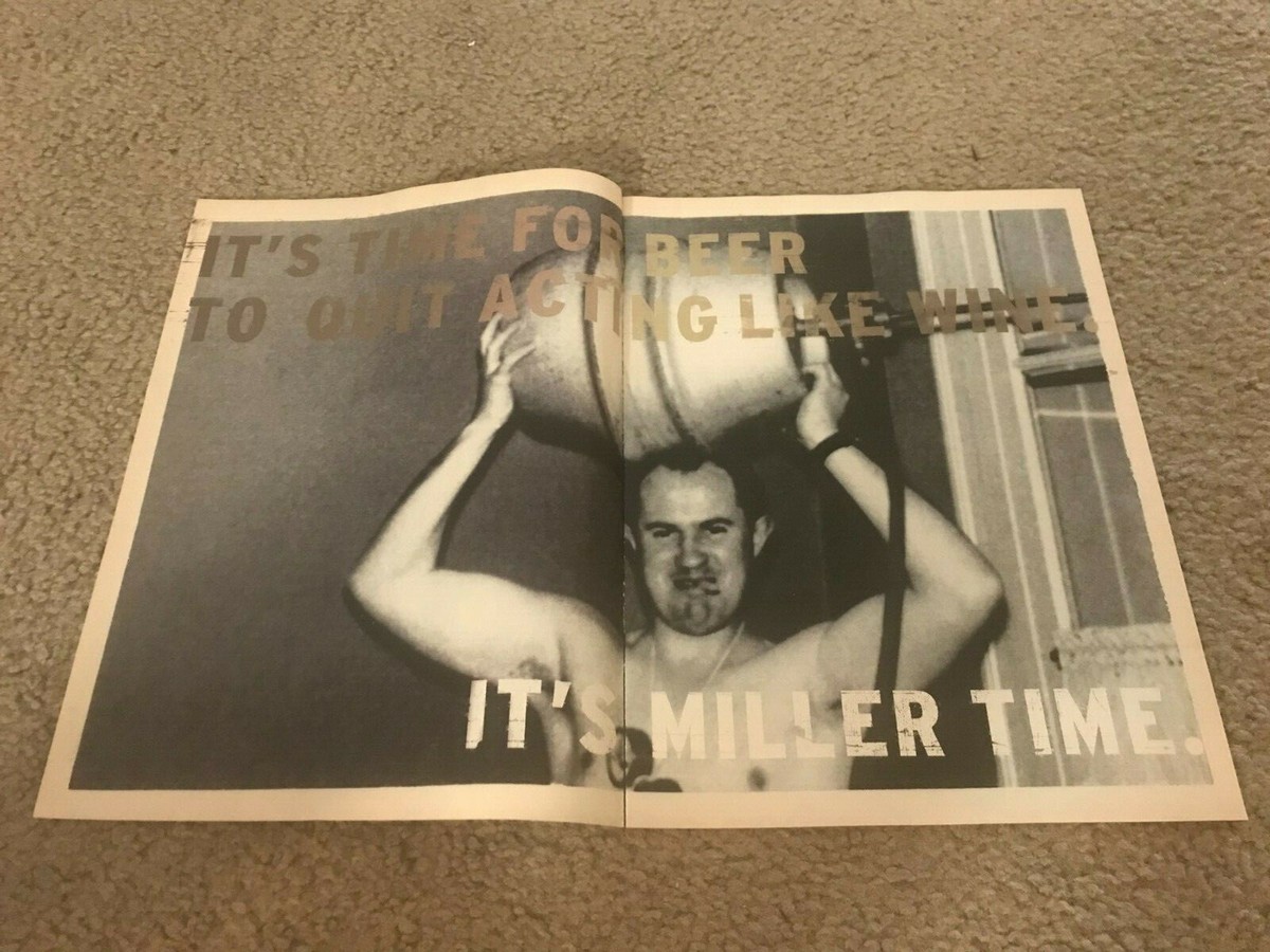 Vintage 1997 MILLER GENUINE DRAFT BEER MGD Poster Print Ad 12-PAGE