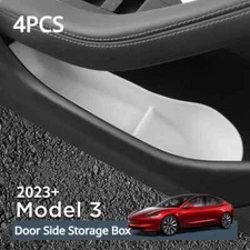 4-pack for Tesla Model3 Model 3+ front and rear side door waterproof storage box