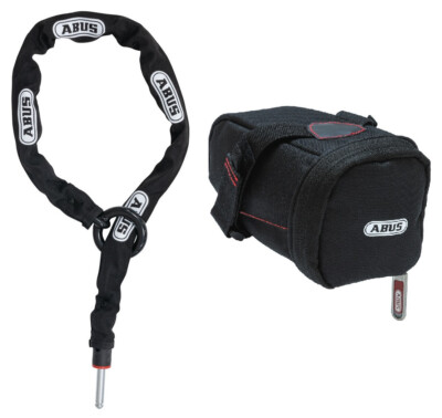 ABUS Fahrrad Einsteckkette ACH 2.0 130 cm für Rahmen-Schloss mit Satteltasche