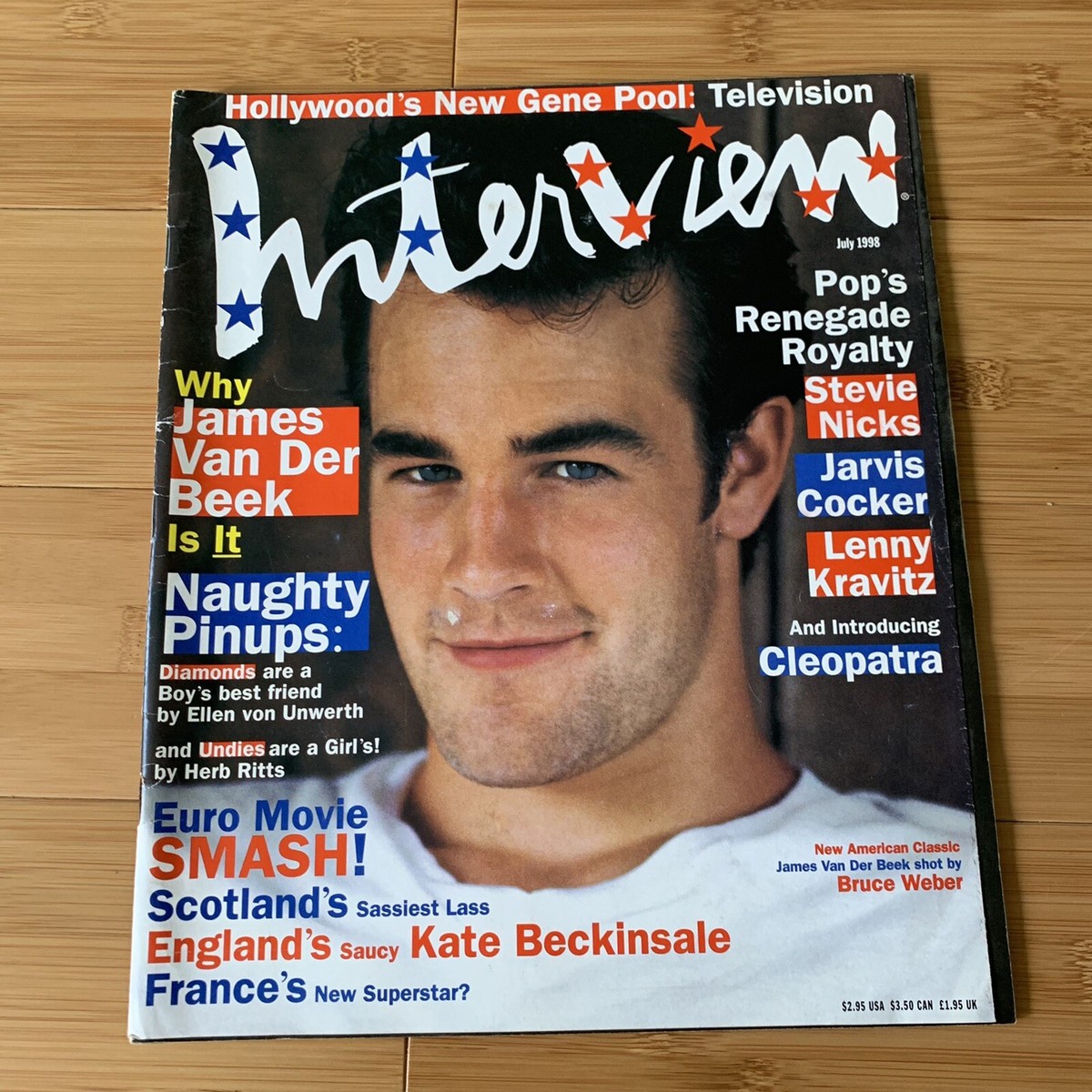 INTERVIEW Magazine 1998 JAMES VAN DER BEEK Bruce Weber Stevie