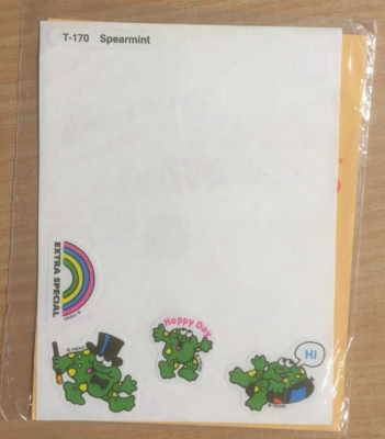 1980er Jahre Vintage UK stinkende Aufkleber - Scratch n' Sniff - Trend Ent T-170 Spearmint A