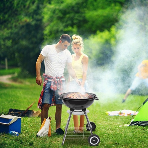 BBQ Charcoal Grill Barbecue Stove Trolley Portable Home Outdoor Yard Cooker US