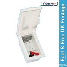 Powerpart White TND External 13amp Socket Box & Isolator Switch Caravan - PO144