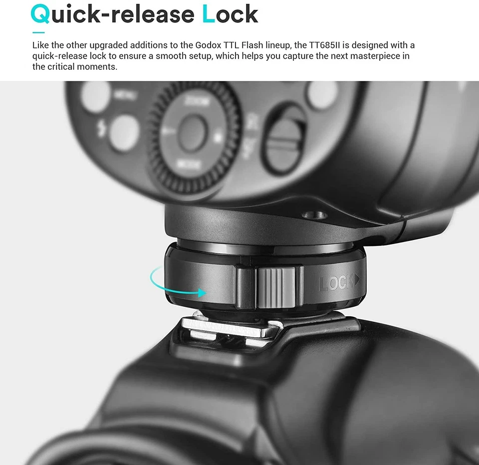 Flash inalámbrico Speedlite Speedlight para cámara Sony Godox TT685II-S 2,4 G TTL EE. UU. Foto 4 de 4