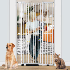 71 Inch Extra Tall Gates for Cats, Adjustable 29.92" and 48.03" Wide Baby Gate,