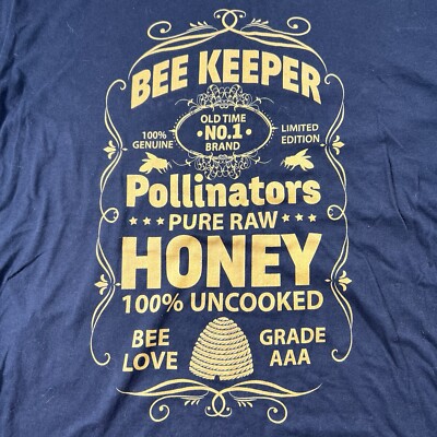 Port & Company Bee Keeper Pollinators Pure Raw Honey Graphic T-Shirt Black XL