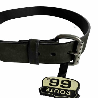 Route 66 Original Clothing Co Work Belt Size 34 Black 1.5 Inch Wide Retro