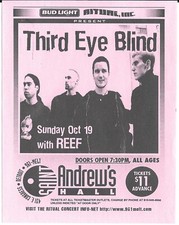 THIRD EYE BLIND 1997 Detroit Rock Concert ORIGINAL HANDBILL Flyer poster THIRD EYE BLIND 1997 Detroit Rock Concert ORIGINAL HANDBILL Flyer poster