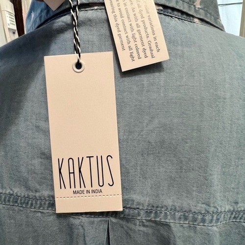 Kaktus blue chambray button down shirt size xxl - Picture 9 of 11