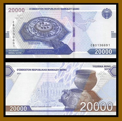 Uzbekistan 2000;5000;10000,20000;50000;100000 Som (6 Pcs Set