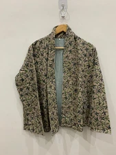 Boho Corduroy Short Kimono Jacket | Cotton Quilted Cardigan Kimono | Jacket