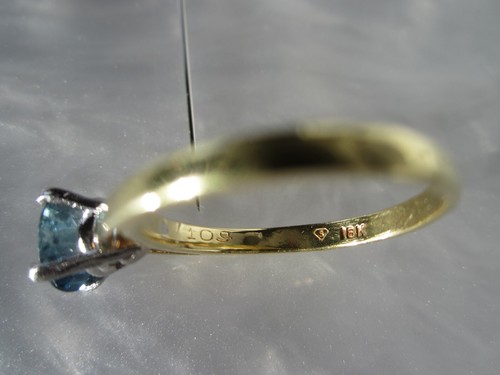 VINTAGE RING KOMPLETT GEPUNZT 18K MASSIV GOLD & PLATIN ECHT NATÜRLICHER SAPHIR - Bild 8 von 15