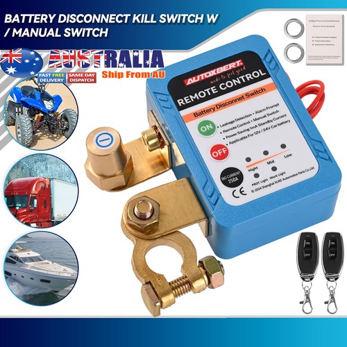 Wireless Remote Car Battery Disconnect Relay Master Kill Cutoff Switch