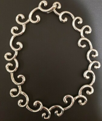Angela Cummings/AC Studio Rare Sterling Silver Organic Waves Necklace, 20''L 