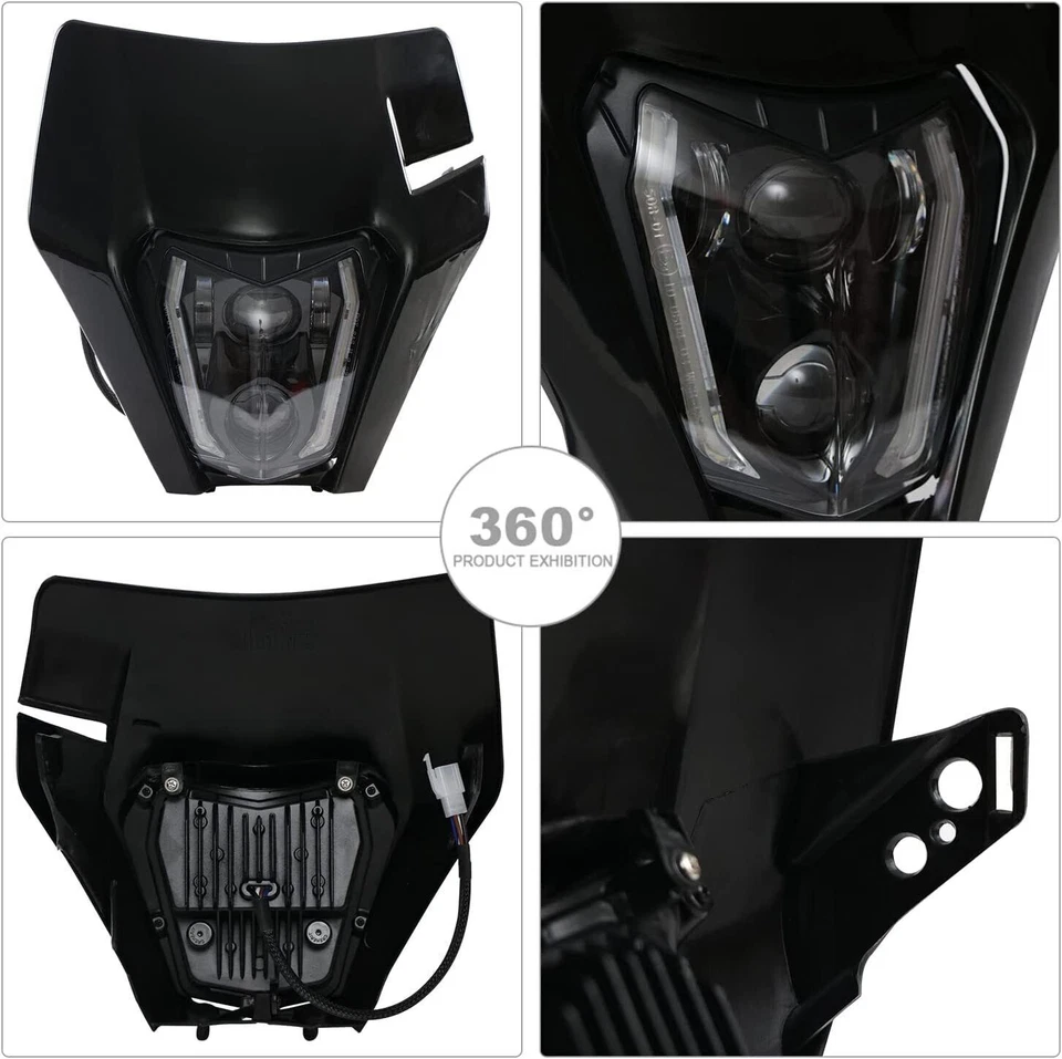 LED Headlight Hi/Low For SUZUKI DRZ400 E/S/SM DR200S DR650SE DRZ400SM DRZ400S - Image 3 of 4