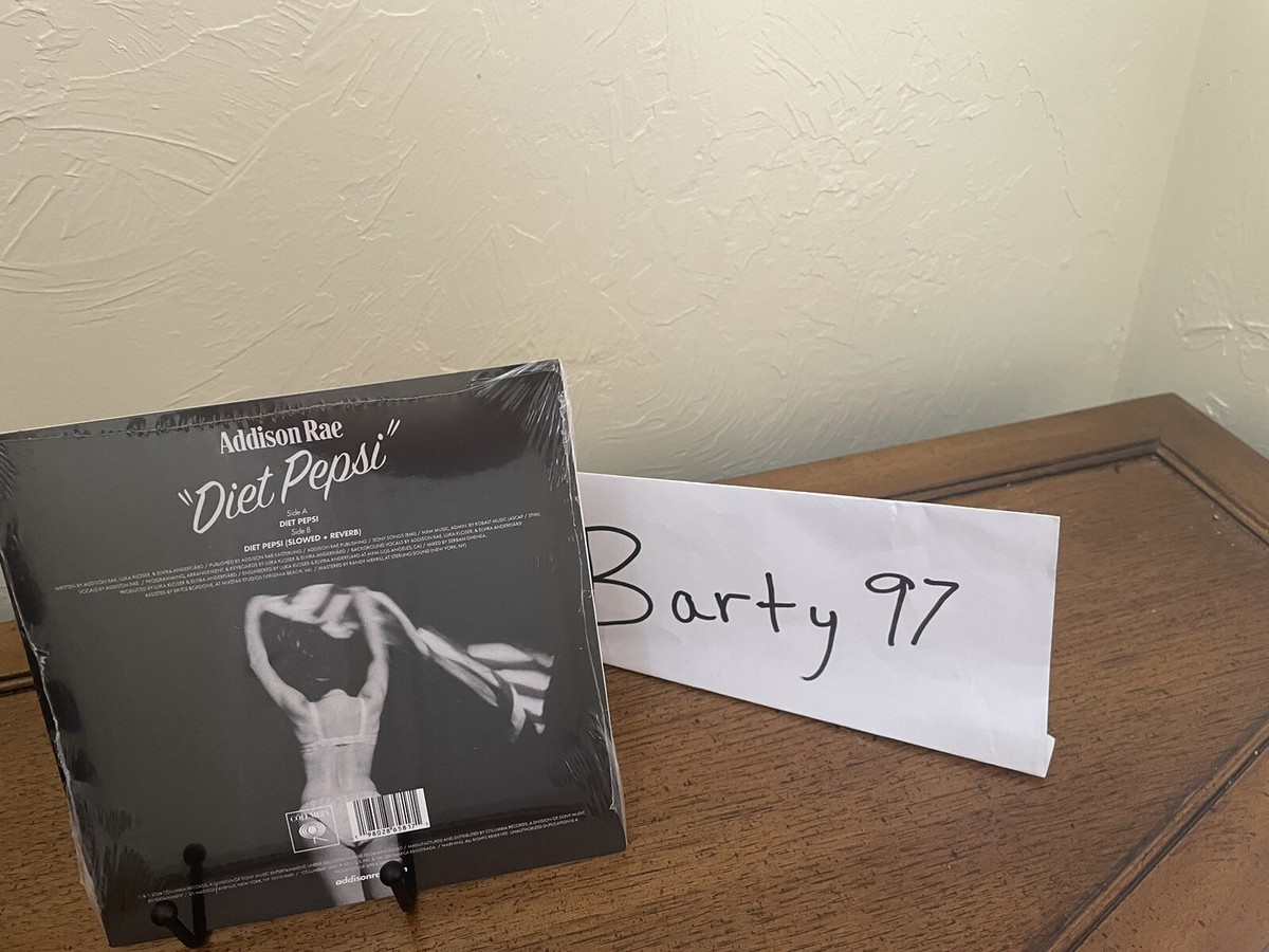 Addison Rae Diet Pepsi 7” SIGNED VINYL Limited Edition