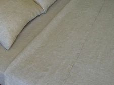 Linen Flat Sheet White or Oatmeal Beige Pure European Flax USA Sizes