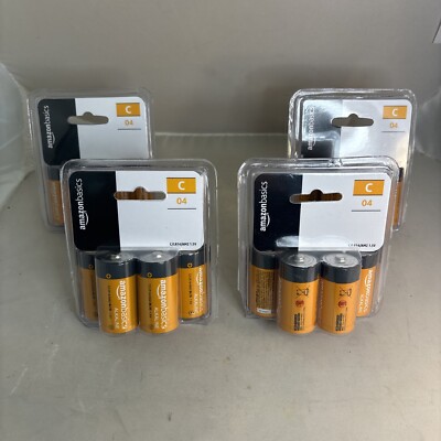 16 (Lot of 4) AmazonBasics C Cell All-Purpose Alkaline Batteries - 4 Pack 5/27