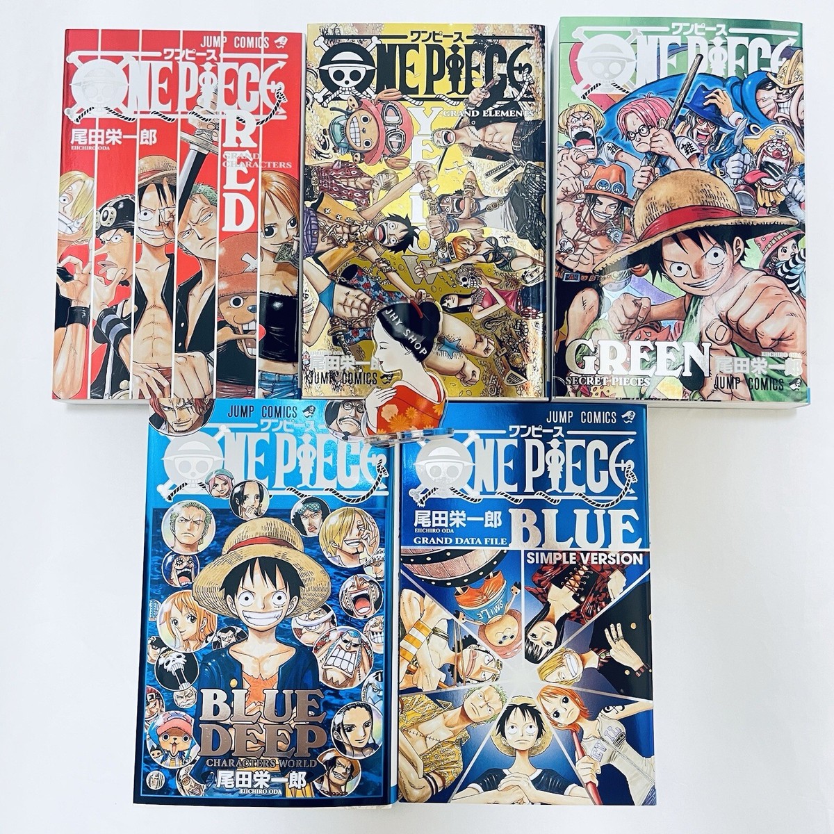 ONE PIECE Official Character Book 5 books set Eiichiro Oda