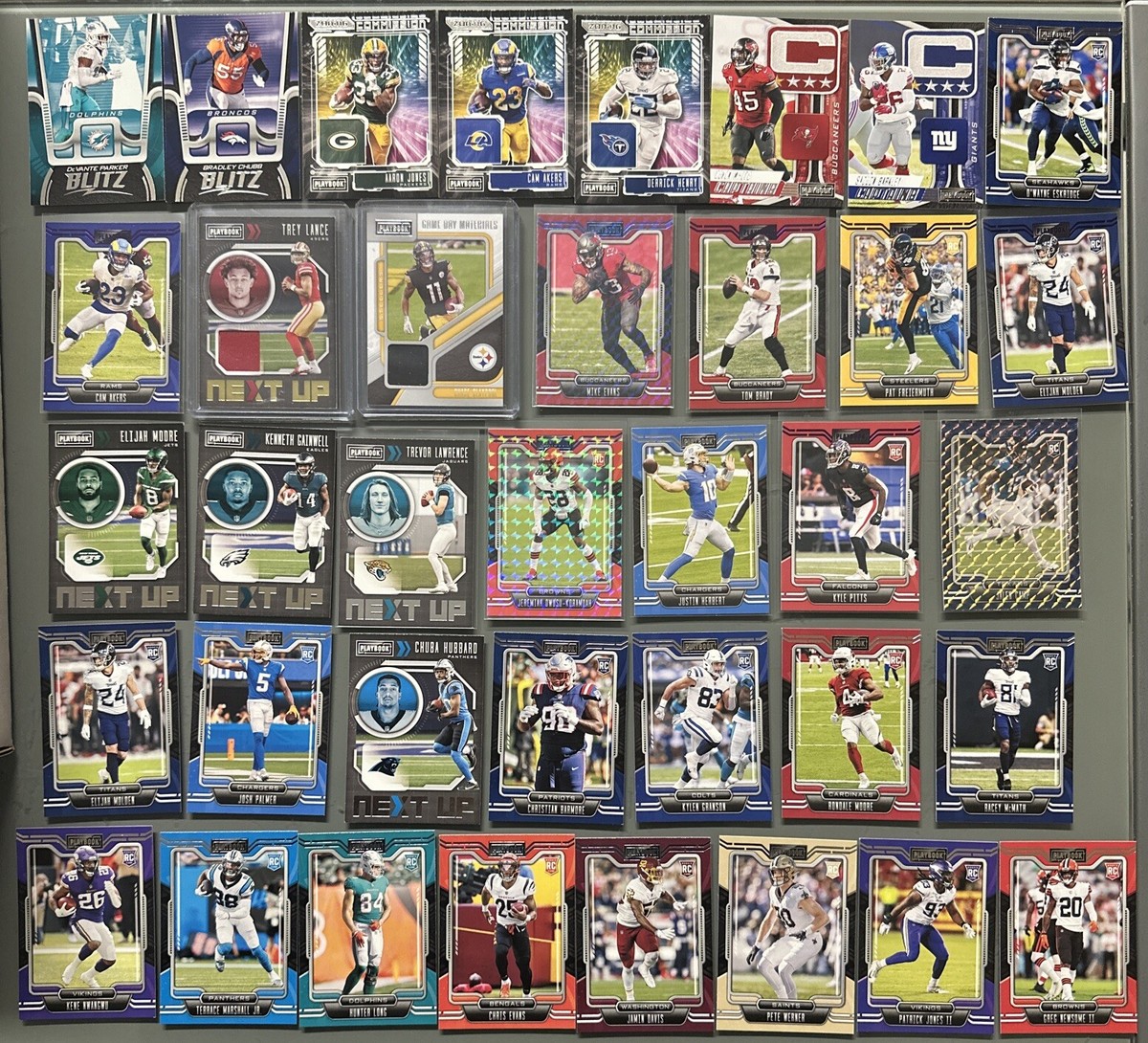 2021 Playbook Football NFL RC Patch Purple Blue Next Up Zoning