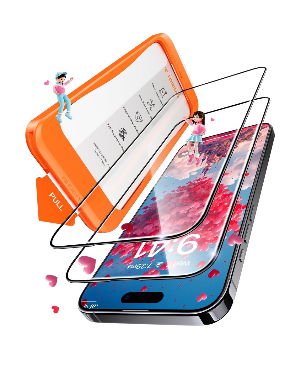 TORRAS Diamond Shield for iPhone 15 Screen Protector [Military