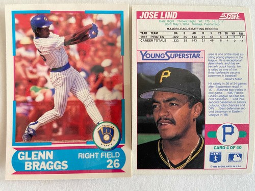 1988 SCORE YOUNG SUPERSTARS TWO #1-40 BASEBALL CARDS YOU PICK COMPLETE YOUR SET - Picture 1 of 2