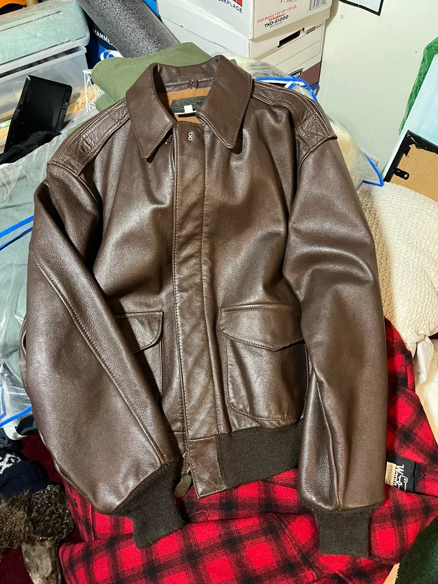 USAF A2 Issue Goat Skin Leather Flight Jacket by AVIREX Super Mint Size 42