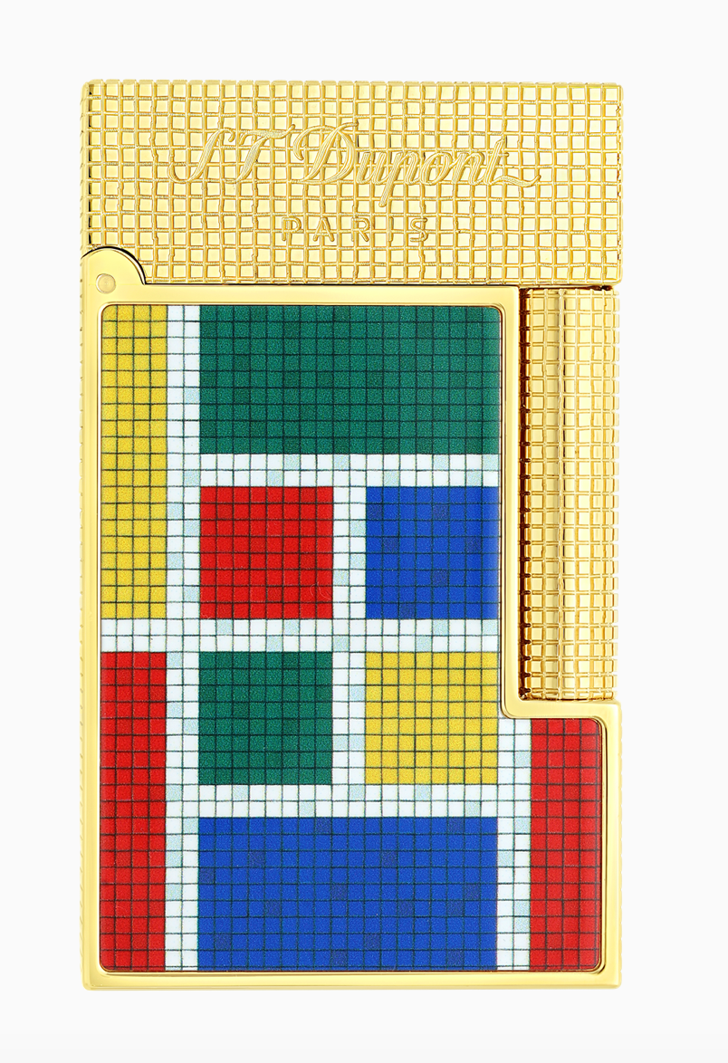 S.T. Dupont Line 2 Multi Colored Mosaic Lighter, Casablanca C16122