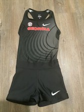 Nike SEC Georgia Dog Elite Team Issued Track Singlet Suit Made In USA Women - Sm