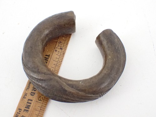 Antique Niger Bronze Currency Manilla Bracelet Nigerian Tribal Jewelry #5 - Picture 12 of 17