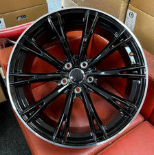 19" ABT STYLE ALLOY WHEELS FITS AUDI A3 A4 A6 VW SEAT SKODA GLOSS BLACK