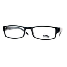 Black Clear Lens Glasses Classic Rectangular Eyeglasses Frame Spring Hinge