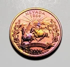 TONED 2006 S NEVADA STATE QUARTER CLAD PROOF UNC #C7698