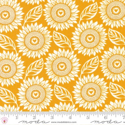 Moda SUNFLOWERS IN MY HEART 27321 22 Yellow Golde Floral KATE SPAIN Quilt Fabric