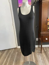 Derek Lam 10 Crosby Black Tank Asymmetric Hem Dress US Size S