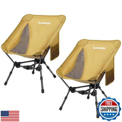 CANWAY Portable Camping Chair, Ultra-Compact and Lightweight Folding Chair fo