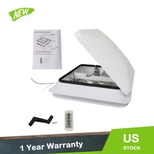 14" Caravan Skylight Roof Vent Remote Control Camper Motorhome RV Exhaust Fan