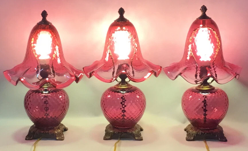 Vintage crystal 2024 lamps on ebay