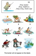 30 Personalized Address labels Fishing (Fi 2)
