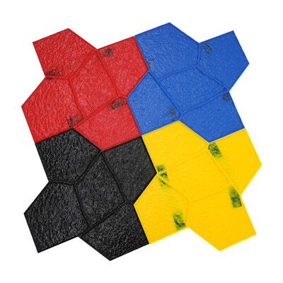 #ad Polyurethane Mat Stamps Concrete Cement Texture Concrete Texturing Skin 4PCS SET
